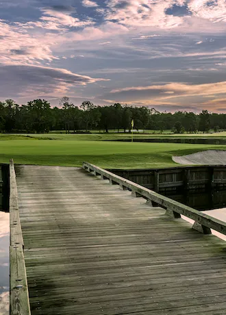 Bridge over pond on the Grand Cypress Florida Course