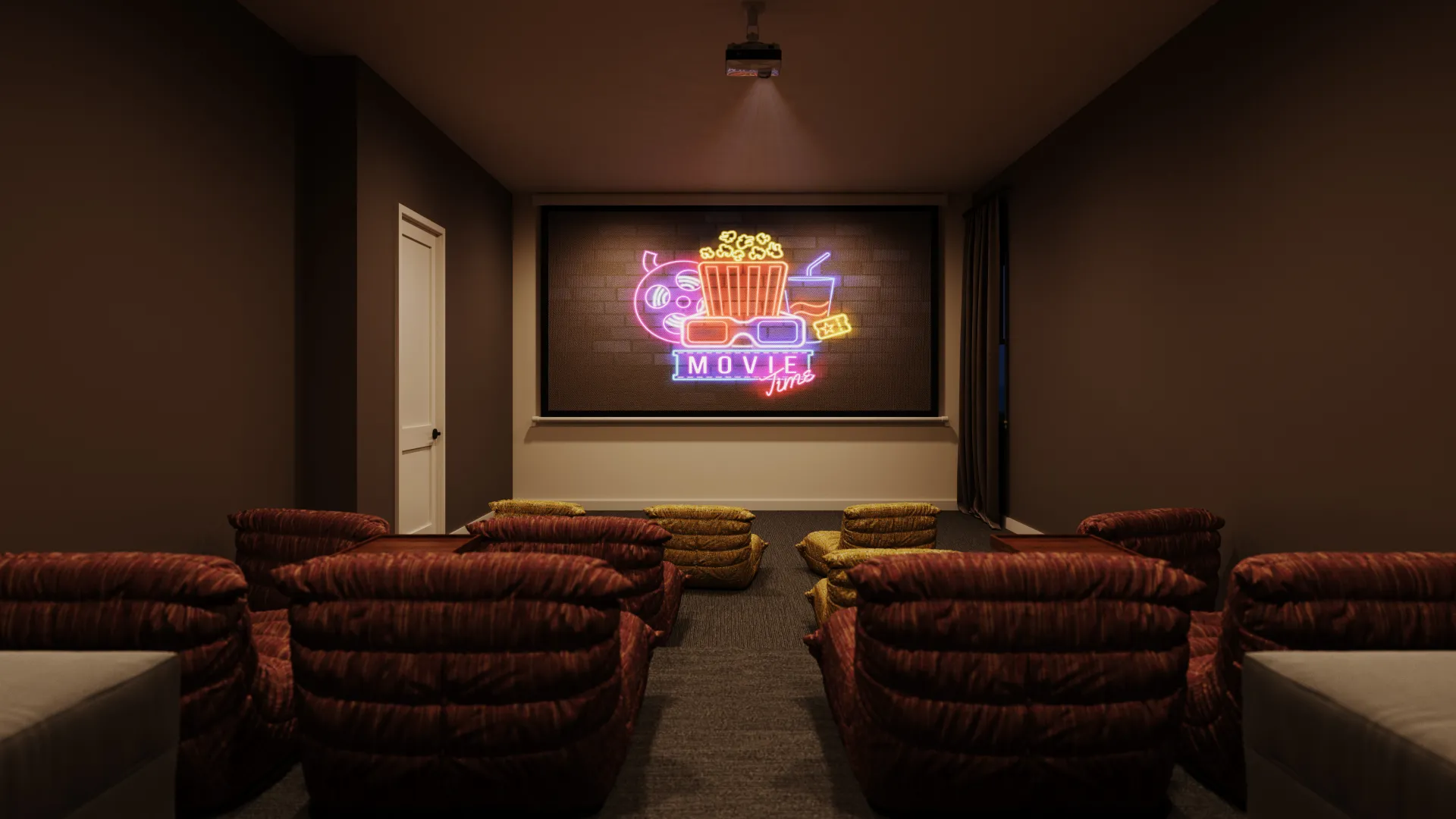 Rendering of In-Home Movie Theatre 