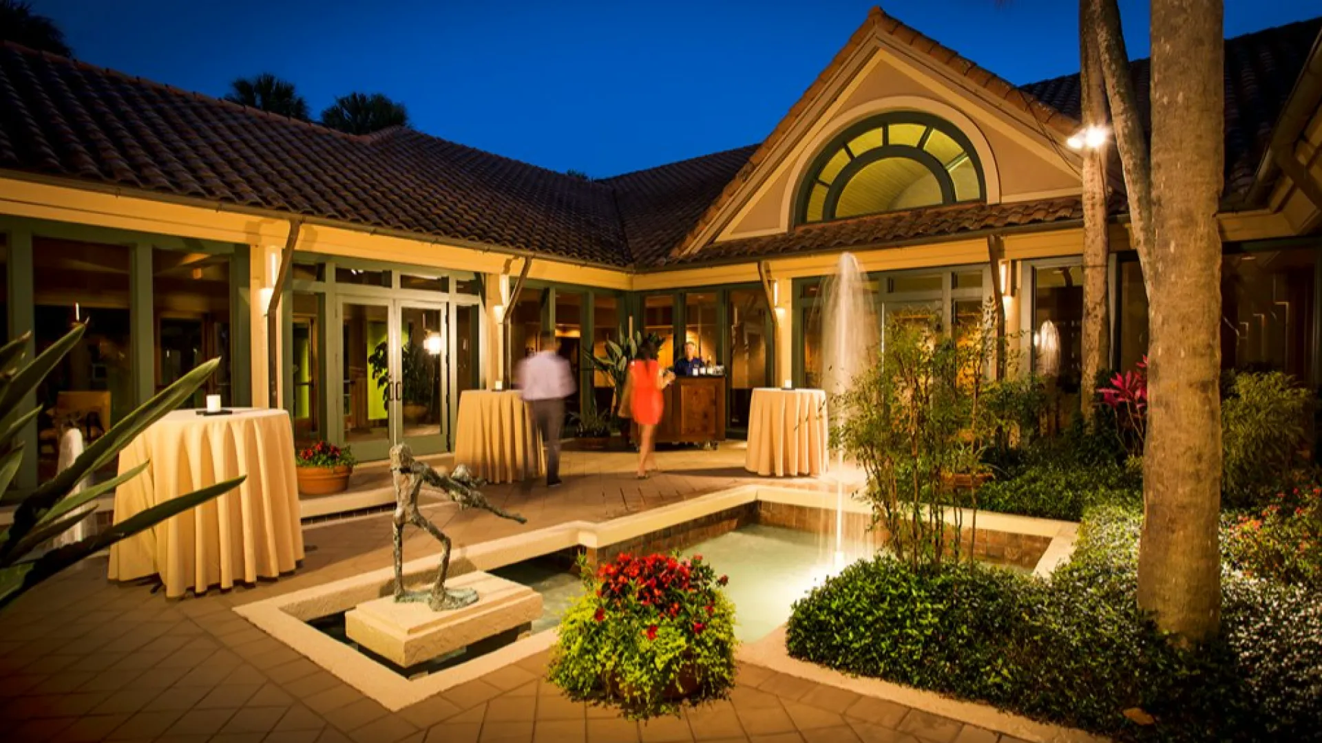 Garden Terrace during the evening at guest event 