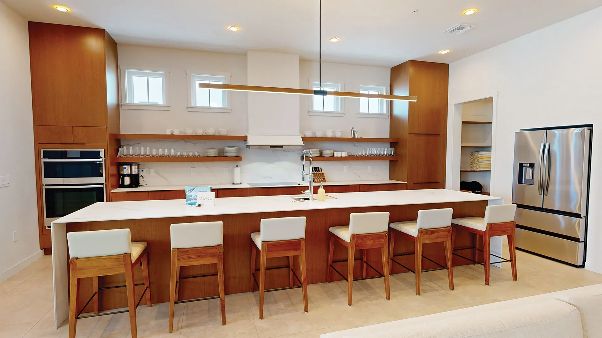 An image of a 3 story house kitchen at Evermore Orlando Resort.