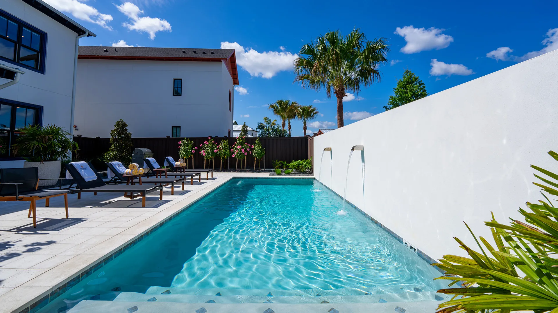 An image of a Private Pool in an Evermore House backyard.