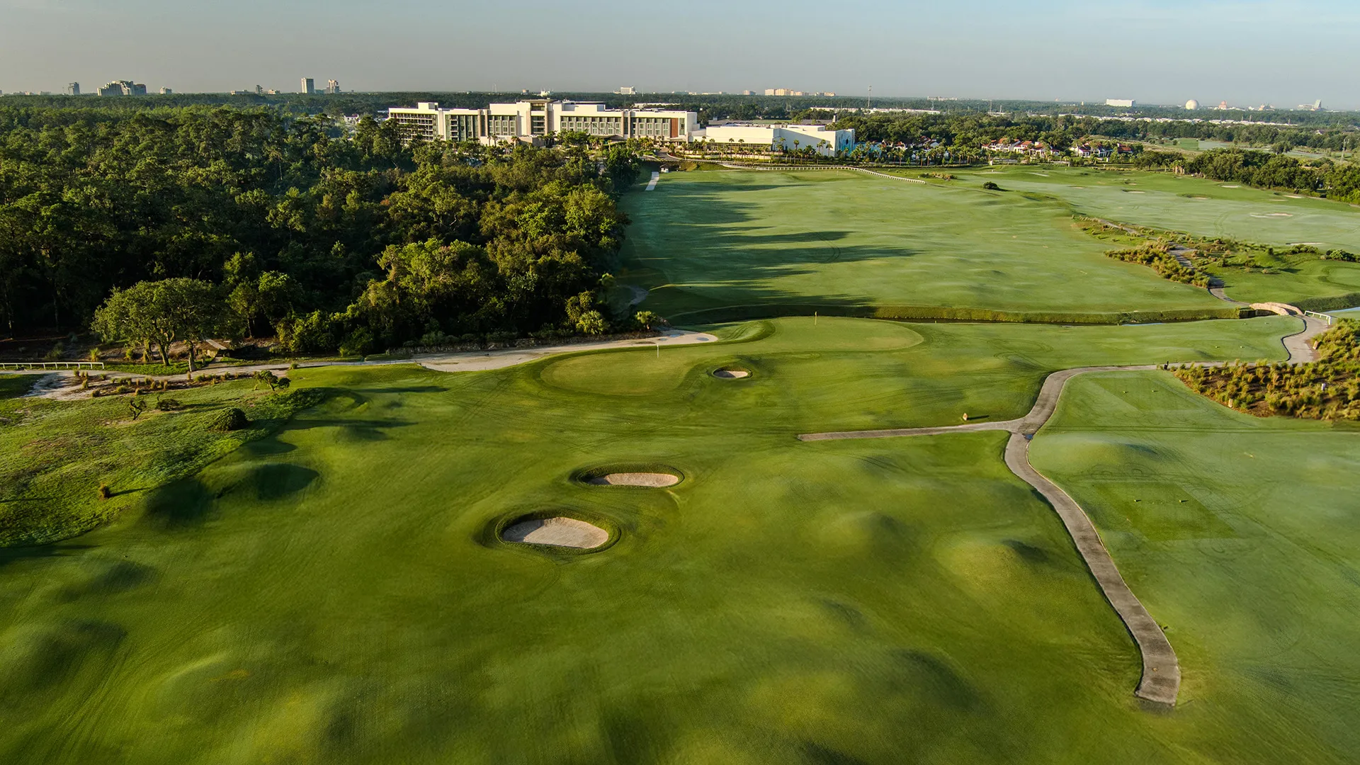 Grand Cypress Golf Links Course Aerial image of the Grand Cypress Golf Links Course at Evermore Orlando Resort.