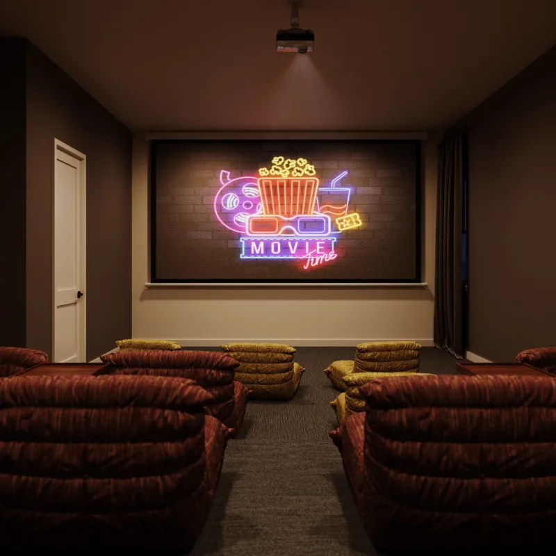 In-Home Movie Theatre Rendering of In-Home Movie Theatre