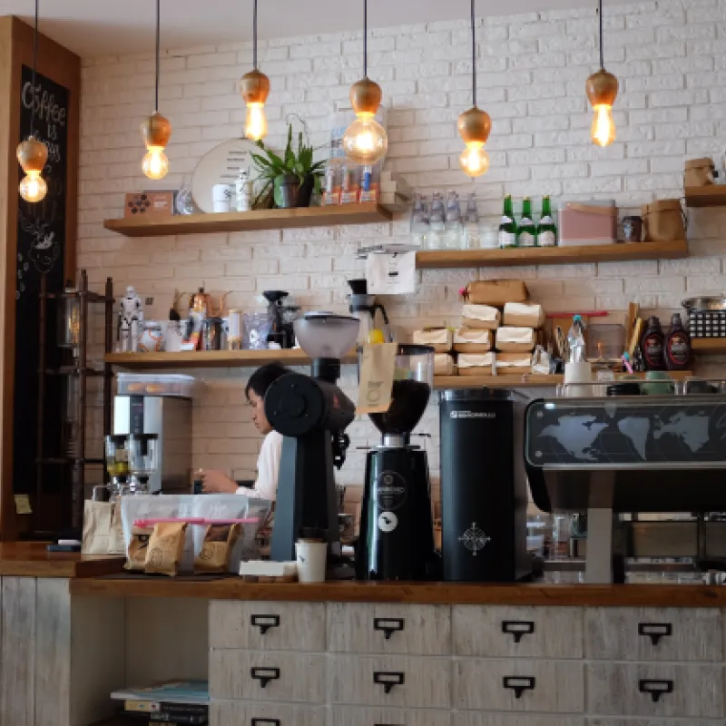 I put together this little coffee bar at my workplace. Everyone