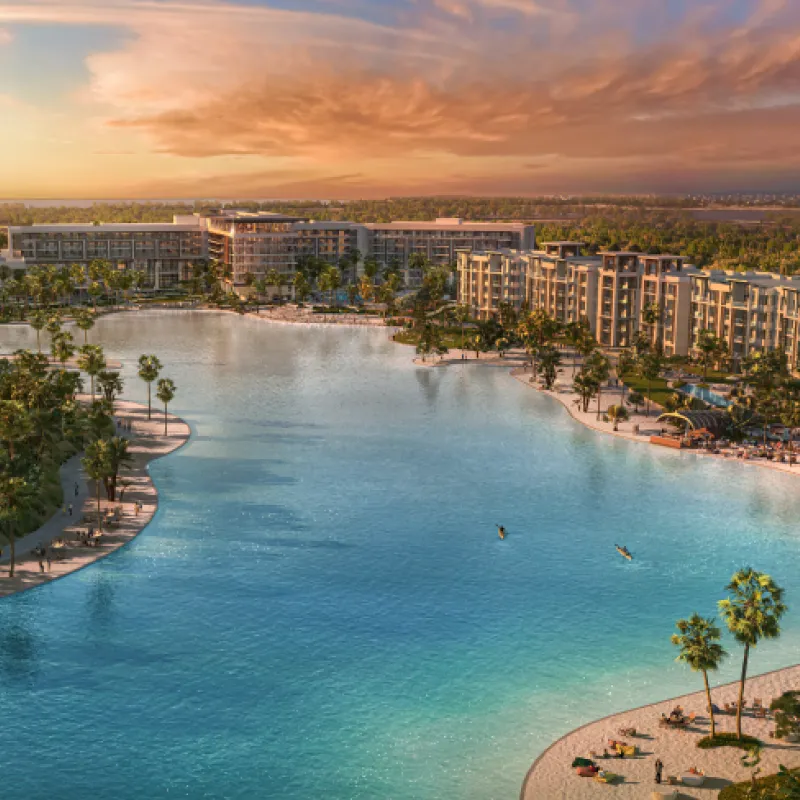 Evermore Bay Rendering Rendering of view overlooking Evermore Bay at Sunset