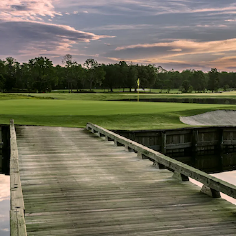 Bridge over pond on the Grand Cypress Florida Course