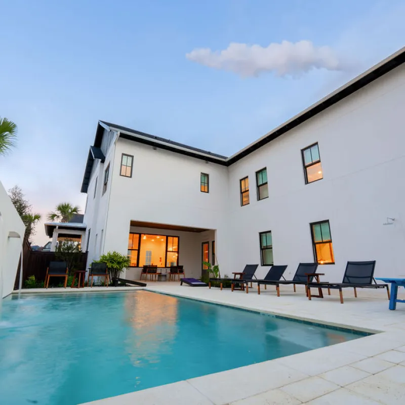 View of 5 bedroom house patio