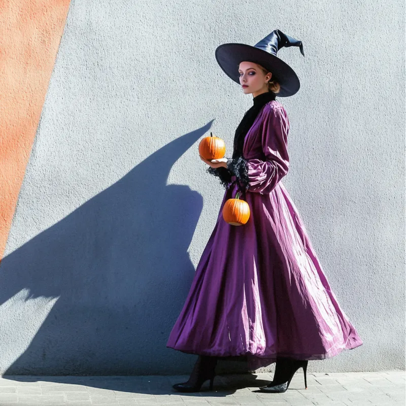 Guest in Halloween Costume Image of guest dressed in a witch costume for Halloween.