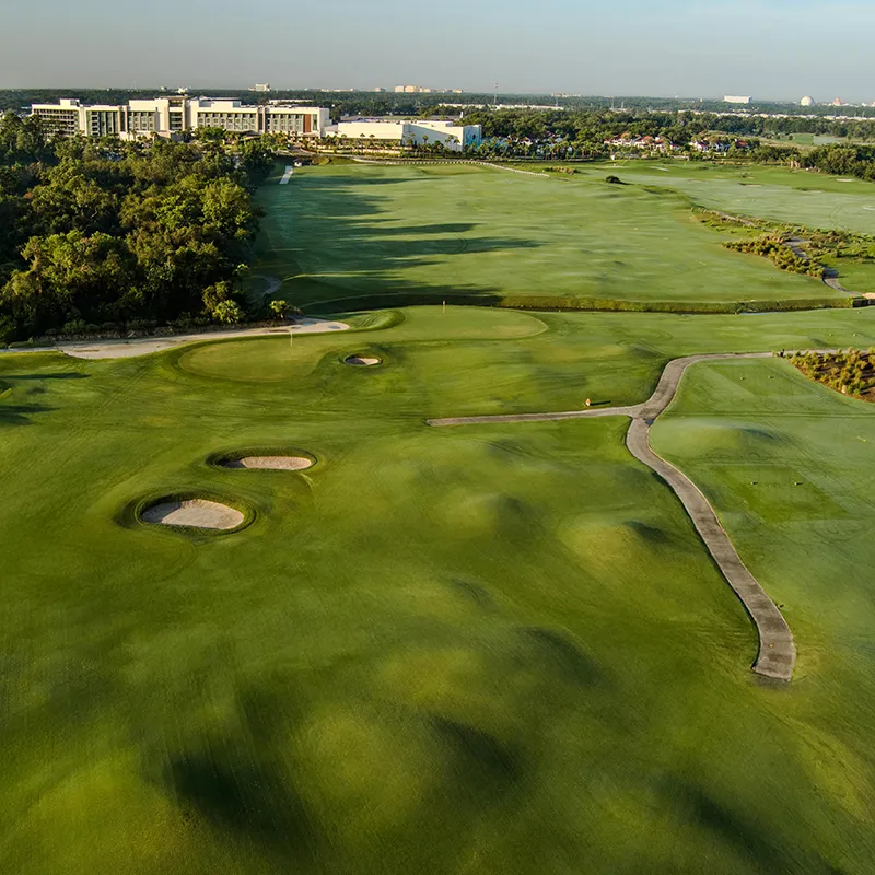 Grand Cypress Golf Links Course Aerial image of the Grand Cypress Golf Links Course at Evermore Orlando Resort.