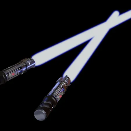 An image of two lightsabers.